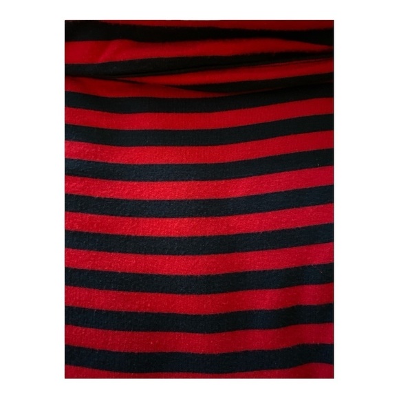 Tommy Hilfiger cowl neck knit pullover, size XL, red and black striped. - Picture 6 of 6